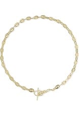KENDRA SCOTT Elisa Toggle Link Chain Necklace in White CZ