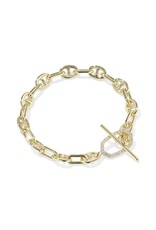 KENDRA SCOTT Elaina Toggle Link Bracelet in White CZ