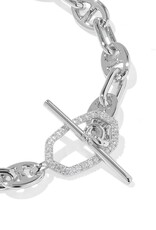 KENDRA SCOTT Elaina Toggle Link Bracelet in White CZ