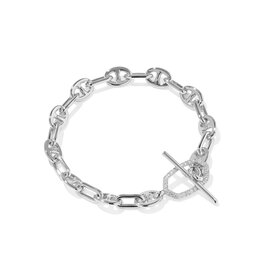 KENDRA SCOTT Elaina Toggle Link Bracelet in White CZ
