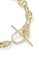 KENDRA SCOTT Elaina Toggle Link Bracelet in White CZ