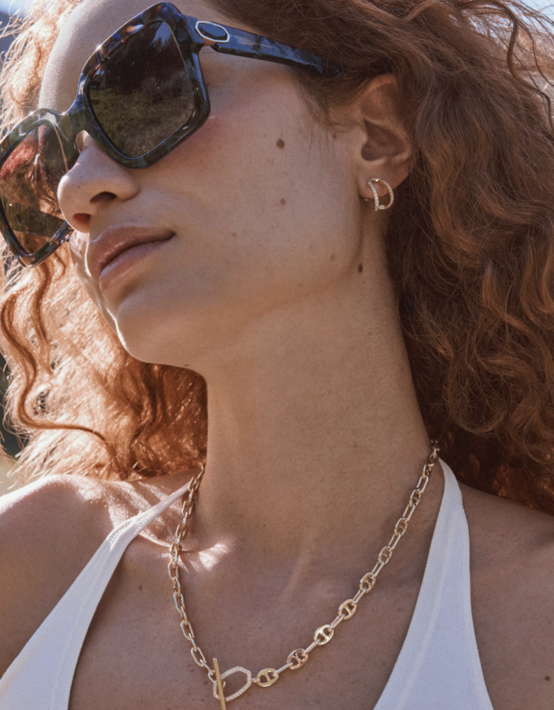 KENDRA SCOTT Daphne Pave Huggies in White CZ