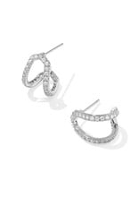 KENDRA SCOTT Daphne Pave Huggies in White CZ