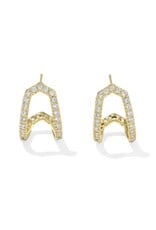 KENDRA SCOTT Daphne Pave Huggies in White CZ