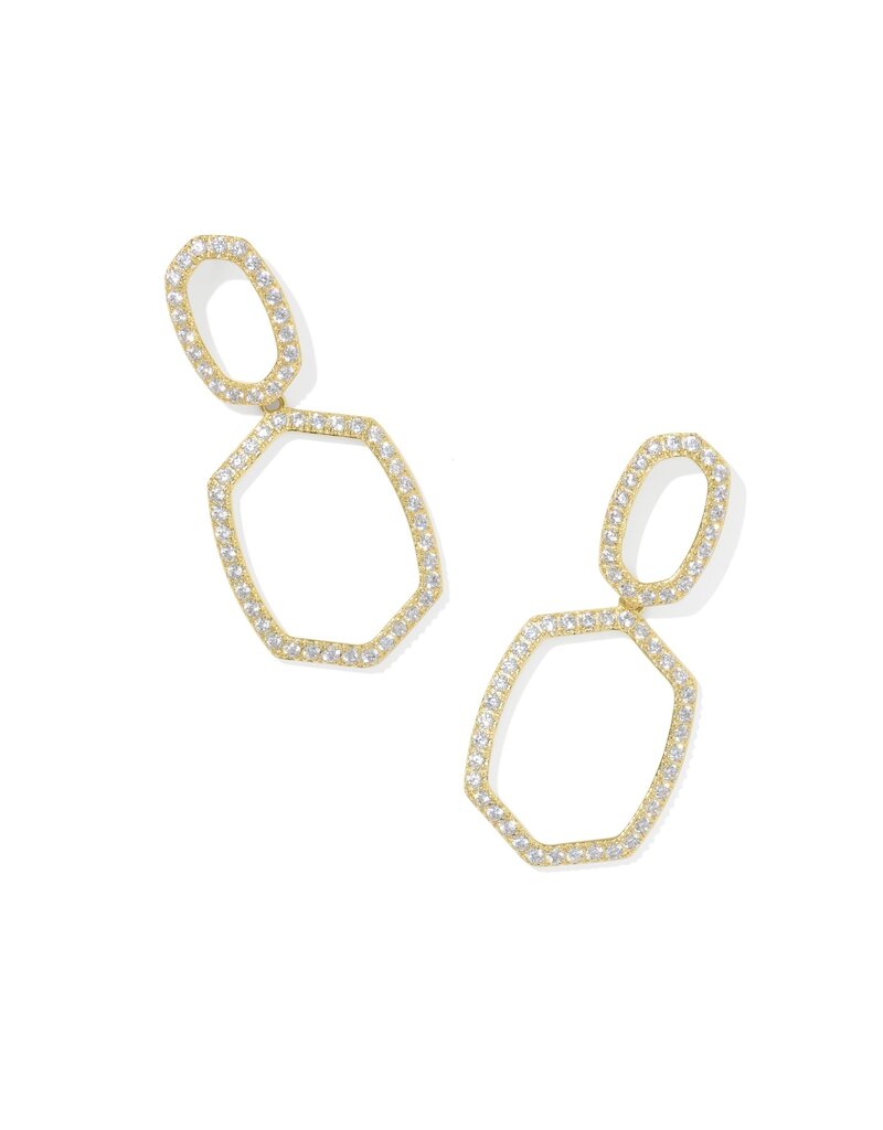 KENDRA SCOTT Daphne Pave Open Frame Earrings