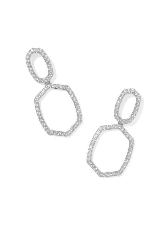 KENDRA SCOTT Daphne Pave Open Frame Earrings