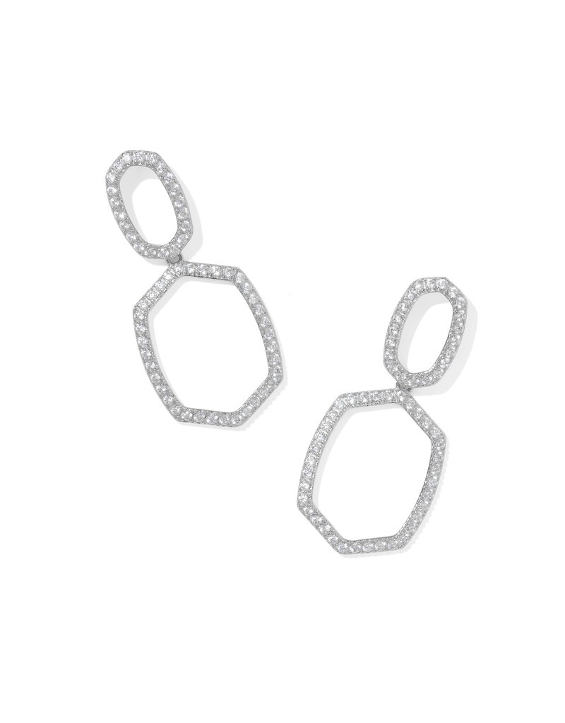 KENDRA SCOTT Daphne Pave Open Frame Earrings