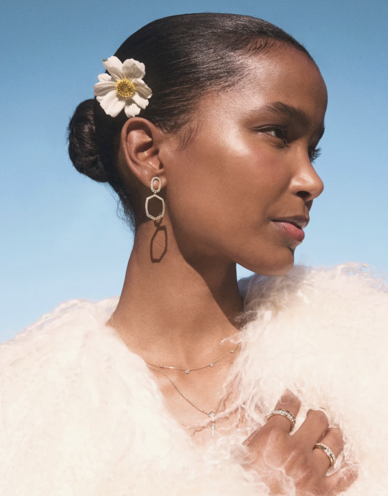 KENDRA SCOTT Daphne Pave Open Frame Earrings