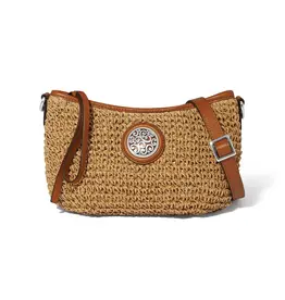 Shelby Straw Pouch in Luggage