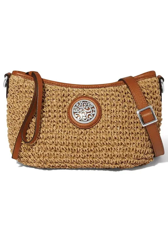 Shelby Straw Pouch in Luggage