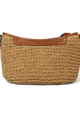 Shelby Straw Pouch in Luggage