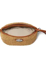 Shelby Straw Pouch in Luggage