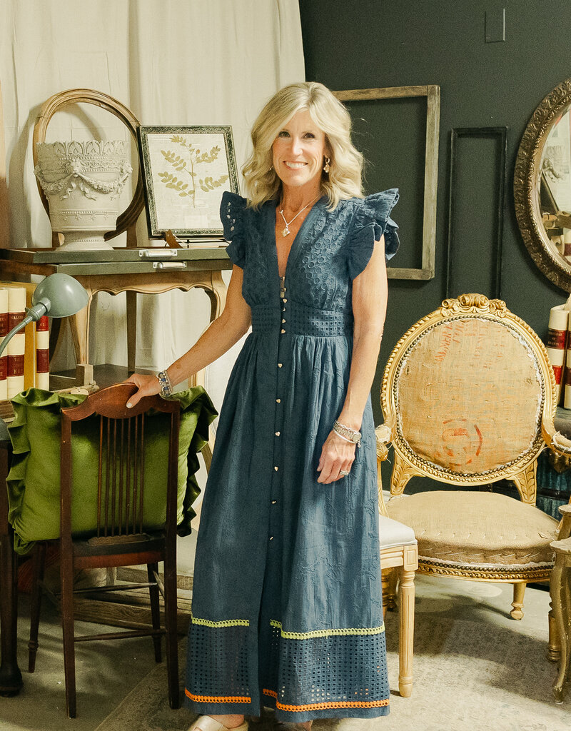 J.HOFFMAN'S Madeline Dress- Deep Cobalt