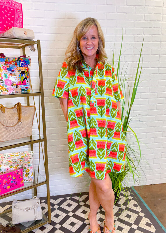 J.HOFFMAN'S Swings Dress- Aqua