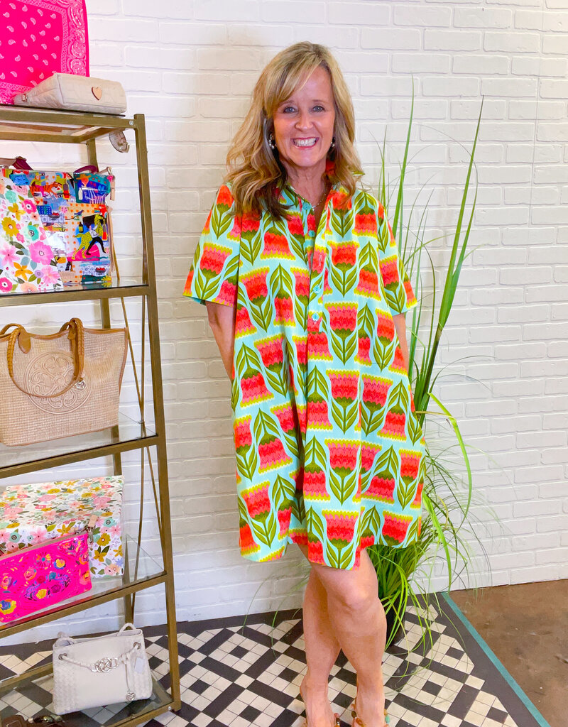 J.HOFFMAN'S Swings Dress- Aqua