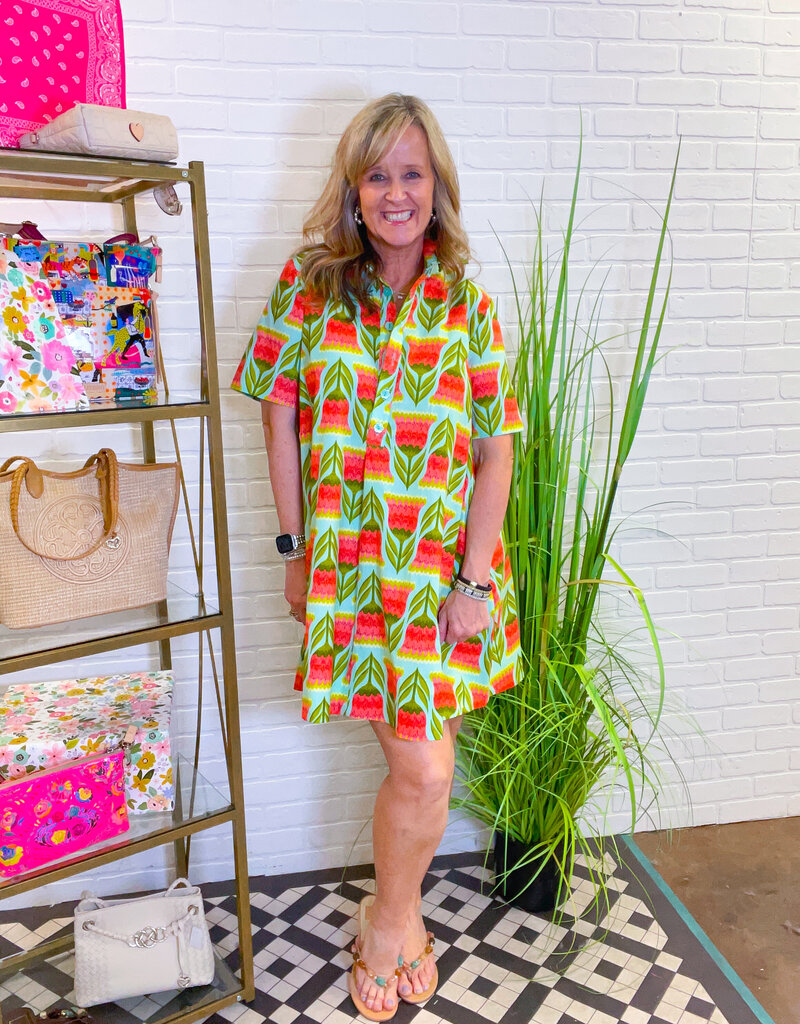 J.HOFFMAN'S Swings Dress- Aqua