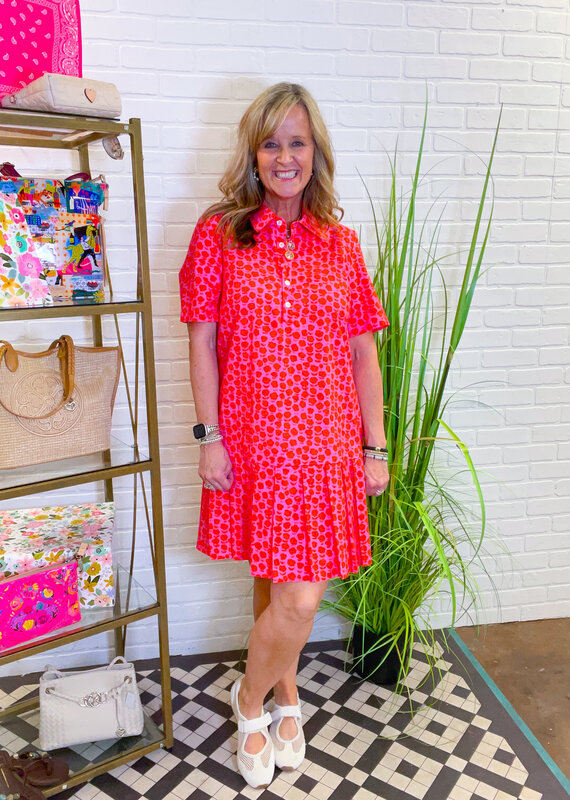 J.HOFFMAN'S Puffy Daisy Dress- Pink