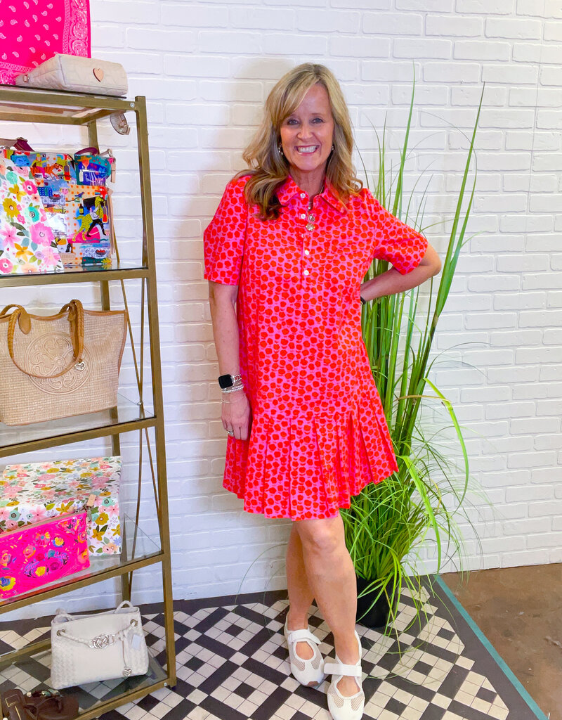 J.HOFFMAN'S Puffy Daisy Dress- Pink