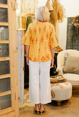 J.HOFFMAN'S Burts Of Sunshine Top- Yellow