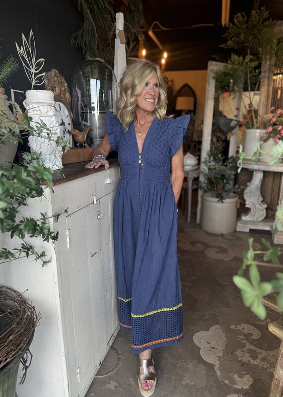 J.HOFFMAN'S Madeline Dress- Deep Cobalt