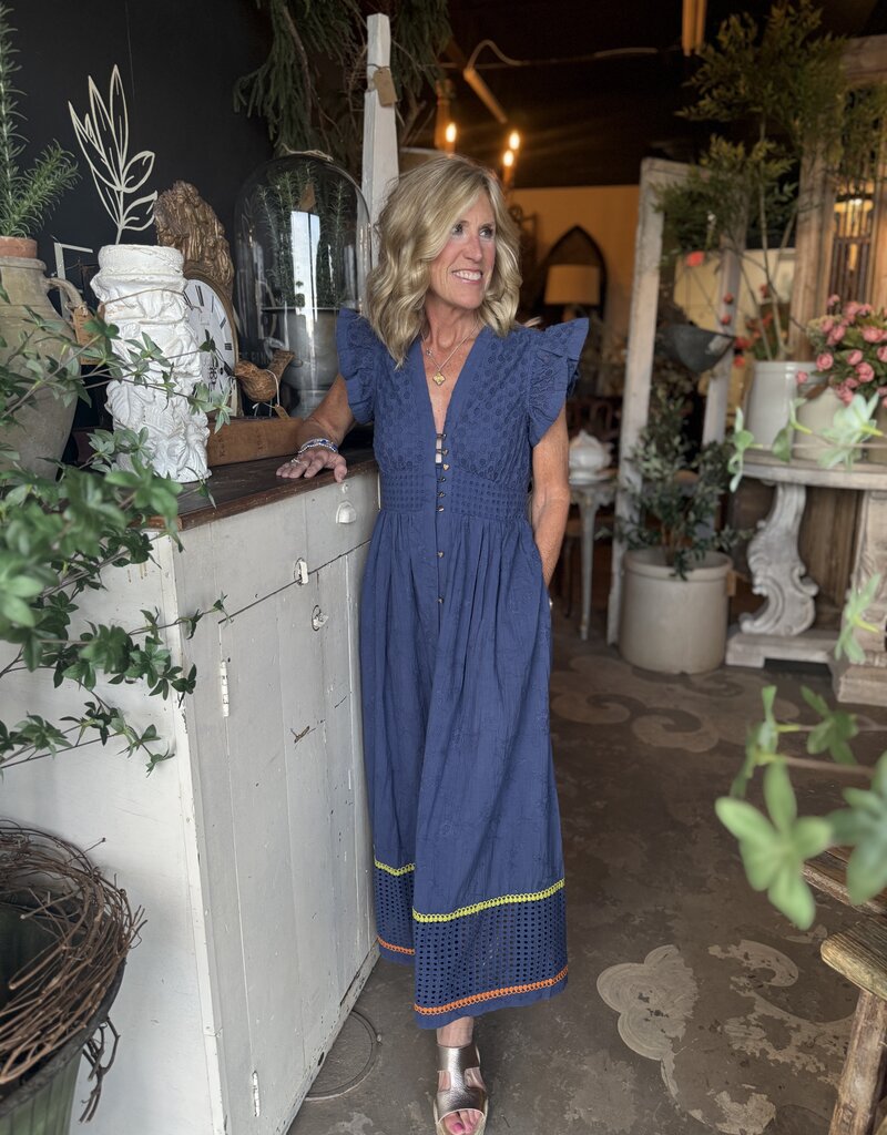 J.HOFFMAN'S Madeline Dress- Deep Cobalt