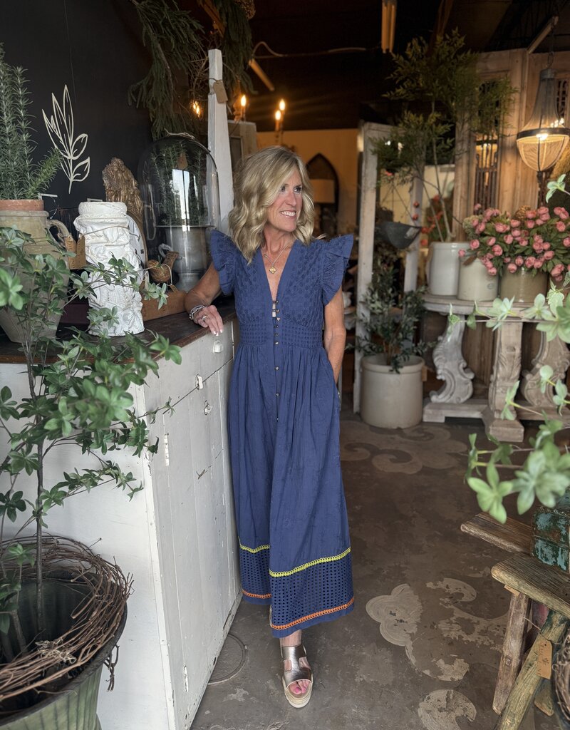 J.HOFFMAN'S Madeline Dress- Deep Cobalt