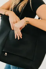 J.HOFFMAN'S Courtney Tote- Black Check