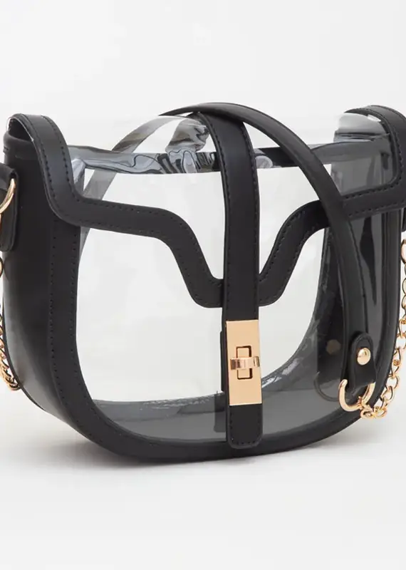 J.HOFFMAN'S Clear Saddle Bag- Black