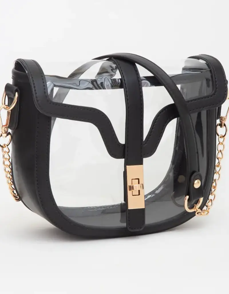 J.HOFFMAN'S Clear Saddle Bag- Black