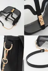 J.HOFFMAN'S Clear Saddle Bag- Black