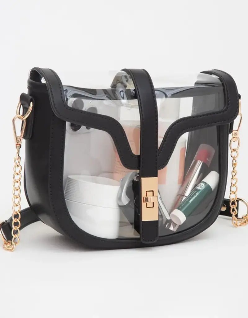J.HOFFMAN'S Clear Saddle Bag- Black