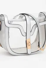 J.HOFFMAN'S Clear Saddle Bag- Silver
