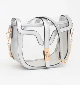 J.HOFFMAN'S Clear Saddle Bag- Silver