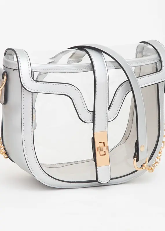 J.HOFFMAN'S Clear Saddle Bag- Silver