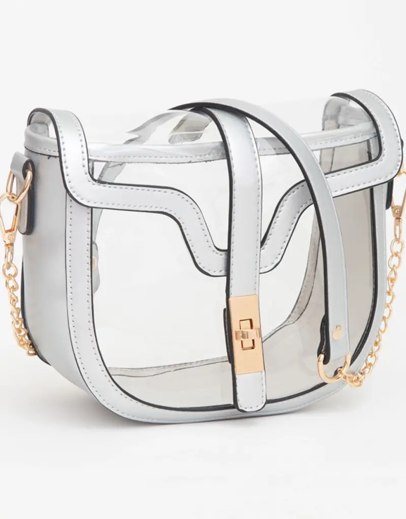 J.HOFFMAN'S Clear Saddle Bag- Silver