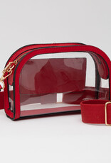J.HOFFMAN'S Clear Camera Bag- Red