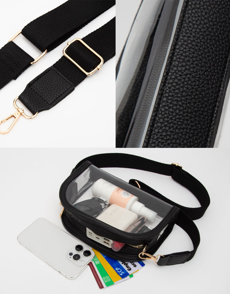 J.HOFFMAN'S Clear Camera Bag- Red