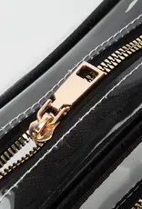 J.HOFFMAN'S Clear Rectangle Crossbody-  Black