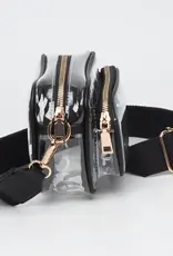 J.HOFFMAN'S Clear Rectangle Crossbody-  Black