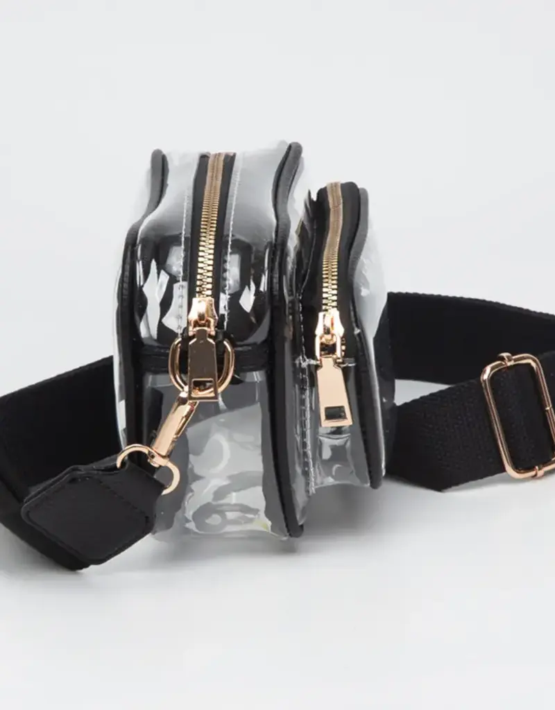 J.HOFFMAN'S Clear Rectangle Crossbody- Leopard