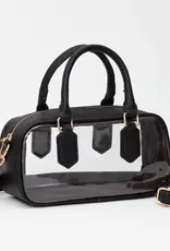 J.HOFFMAN'S Clear Top Handle Bag- Black
