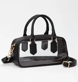J.HOFFMAN'S Clear Top Handle Bag- Black