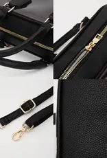 J.HOFFMAN'S Clear Top Handle Bag- Black