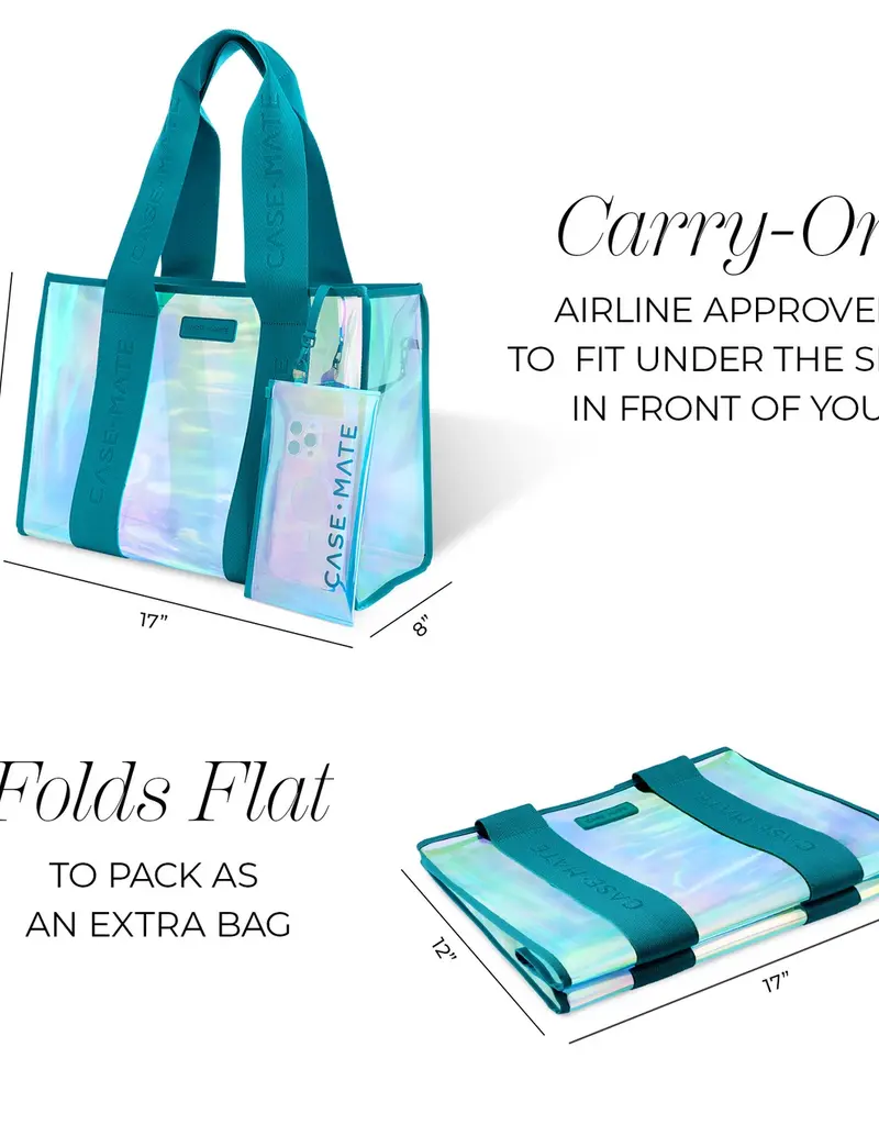 J.HOFFMAN'S Jelly Tote Bag- Emerald Blue Soap Bubbles