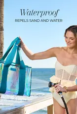 J.HOFFMAN'S Jelly Tote Bag- Emerald Blue Soap Bubbles