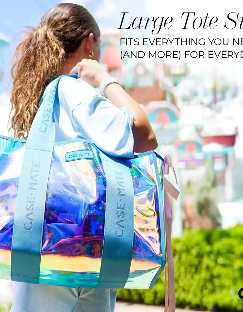 J.HOFFMAN'S Jelly Tote Bag- Emerald Blue Soap Bubbles