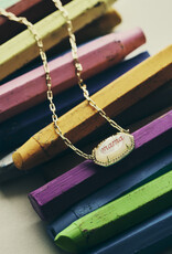 KENDRA SCOTT Elisa Mama Script Necklace