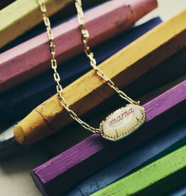 KENDRA SCOTT Elisa Mama Script Necklace