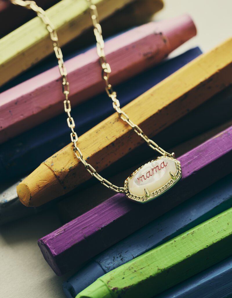 KENDRA SCOTT Elisa Mama Script Necklace