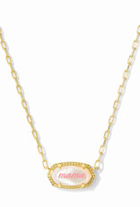KENDRA SCOTT Elisa Mama Script Necklace